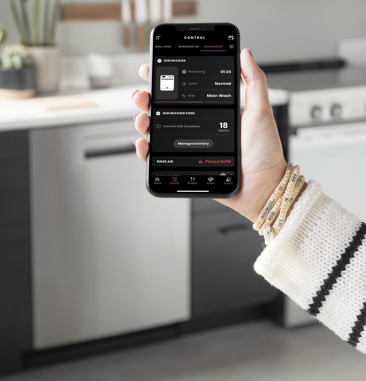 Haier ENERGY STAR® Smart Top Control with Stainless Steel Interior Dishwasher with Sanitize Cycle