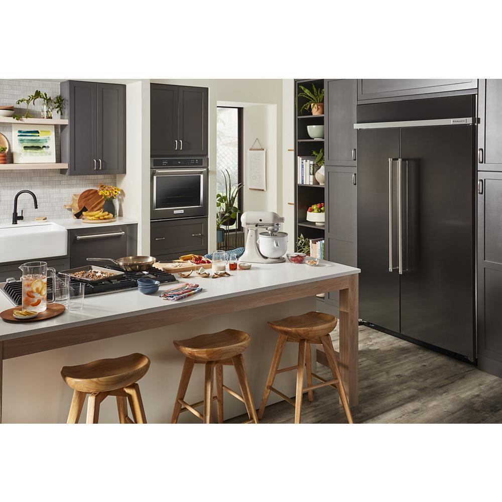Kitchenaid KURR314KBS 24" Undercounter Refrigerator with Glass Door and Shelves with Metallic Accents and PrintShield™ Finish