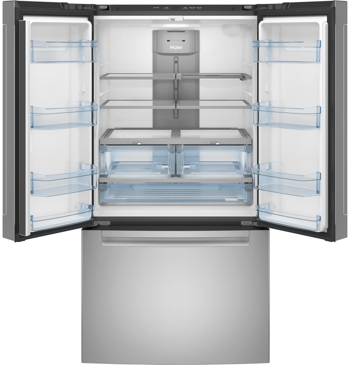 QNE27JYMFS Haier ENERGY STAR® 27.0 Cu. Ft. Fingerprint Resistant French-Door Refrigerator