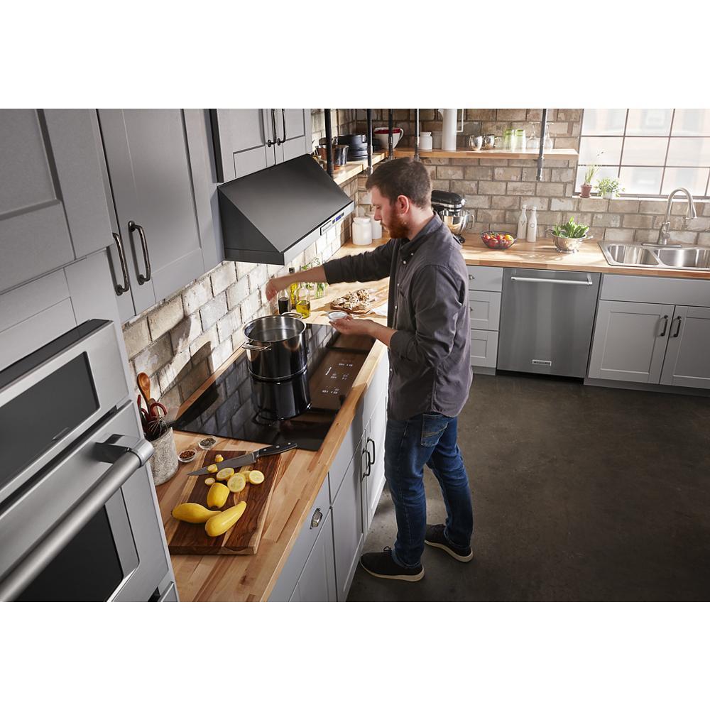Kitchenaid KCES956KBL 36" Electric Cooktop with 5 Elements and Touch-Activated Controls