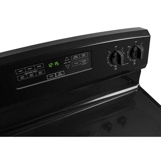 Amana AER6303MFB 30-inch Amana® Electric Range with Extra-Large Oven Window