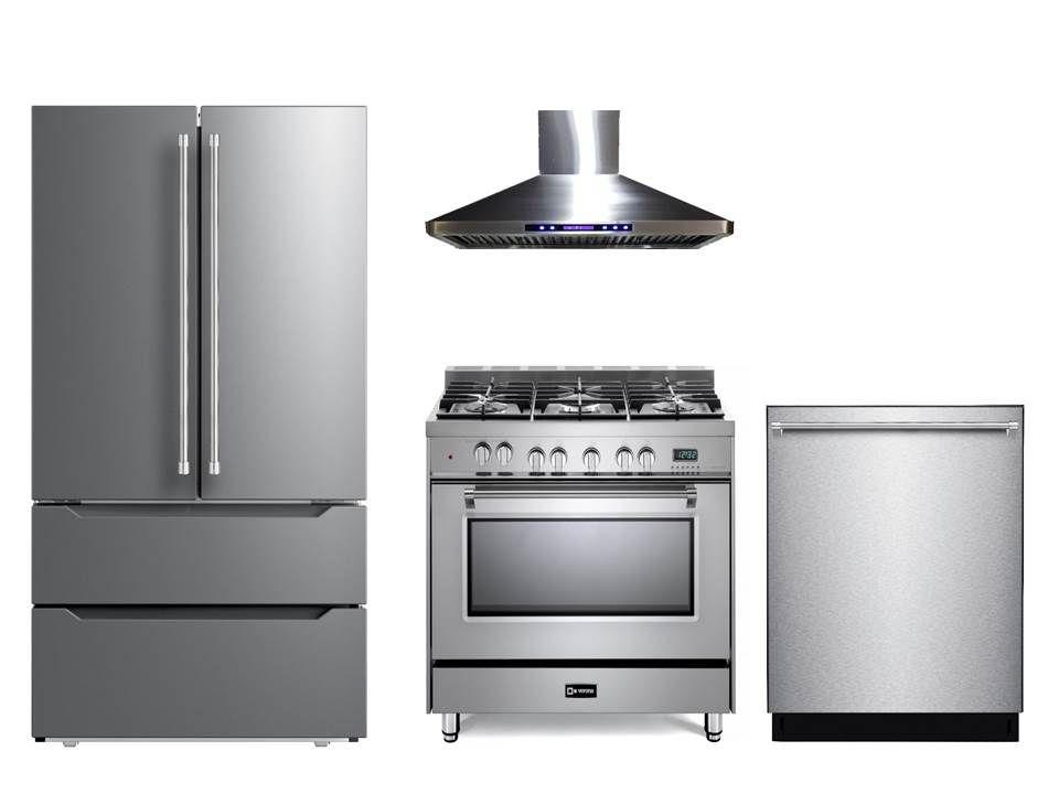 Verona VPFSGE365SS Prestige 36" Dual Fuel Single Oven Range - Stainless Steel