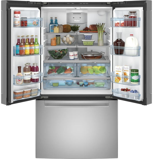 QNE27JYMFS Haier ENERGY STAR® 27.0 Cu. Ft. Fingerprint Resistant French-Door Refrigerator