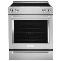 Kitchenaid KSEB900ESS 30-Inch 5-Element Electric Convection Slide-In Range with Baking Drawer