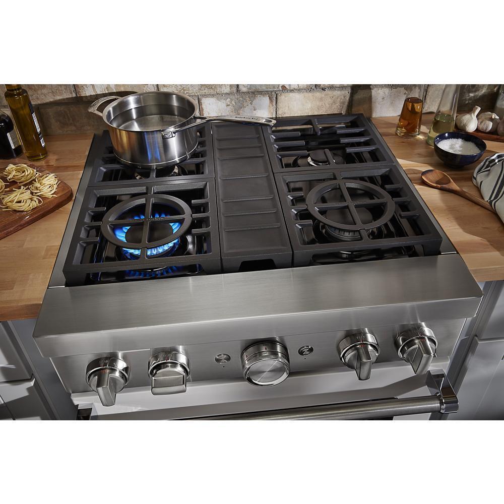 KFDC500JMH KitchenAid® 30'' Smart Commercial-Style Dual Fuel Range with 4 Burners