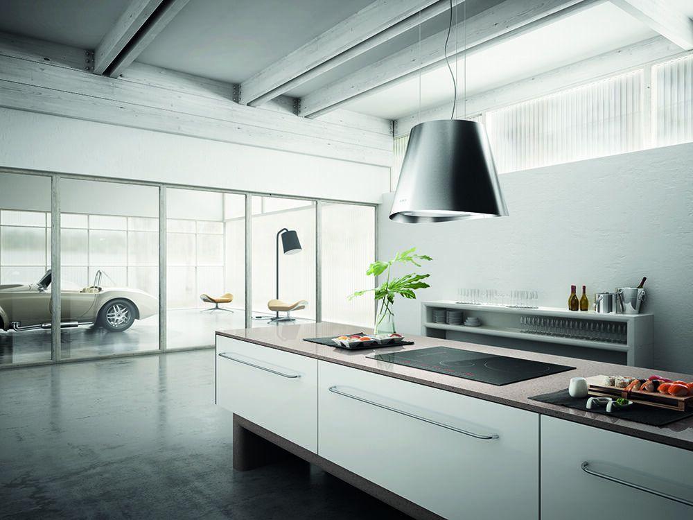 Elica EES320WT EASY WHITE Island Range Hood 20 1/4 wide - 350CFM