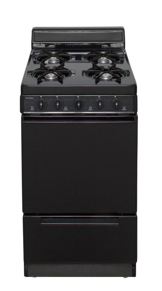 Premier SAK100BP0 20 in. Freestanding Gas Range in Black