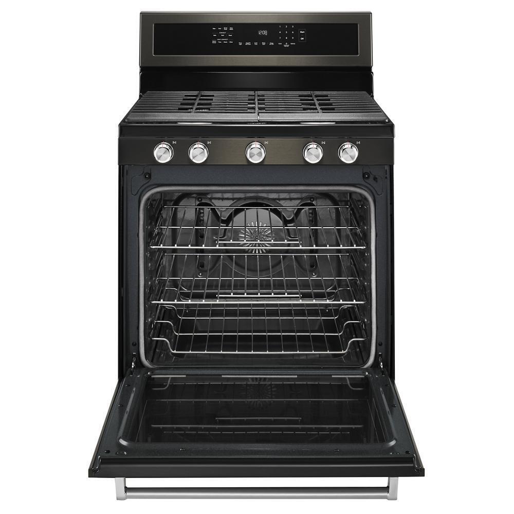 Kitchenaid KFGG500EBS 30-Inch 5-Burner Gas Convection Range