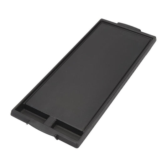 Whirlpool W10432544 Range Griddle - Black with Non-Stick Surface Cast Aluminum, 2-Divided Grease Wells and Recessed Drain Channels (1-IN H X 7 3/4-IN W X 19 3/4-IN D)