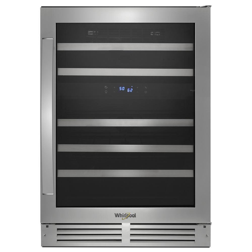 Whirlpool WUW55X24HS 24-inch Wide Undercounter Wine Center with 46-Bottle Wine Storage