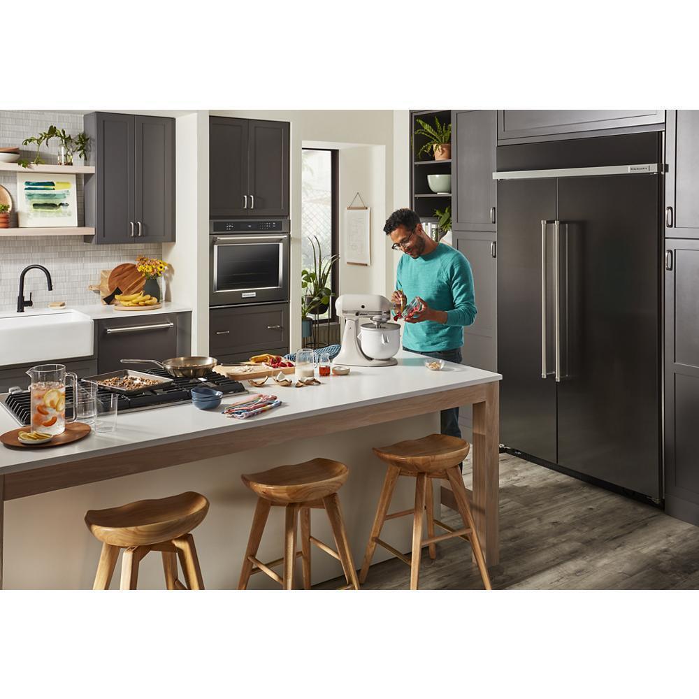 Kitchenaid KURR314KBS 24" Undercounter Refrigerator with Glass Door and Shelves with Metallic Accents and PrintShield™ Finish