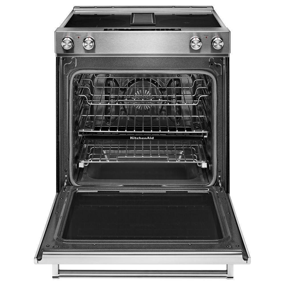 Kitchenaid KSEG950ESS 30-Inch 4-Element Electric Downdraft Slide-In Range