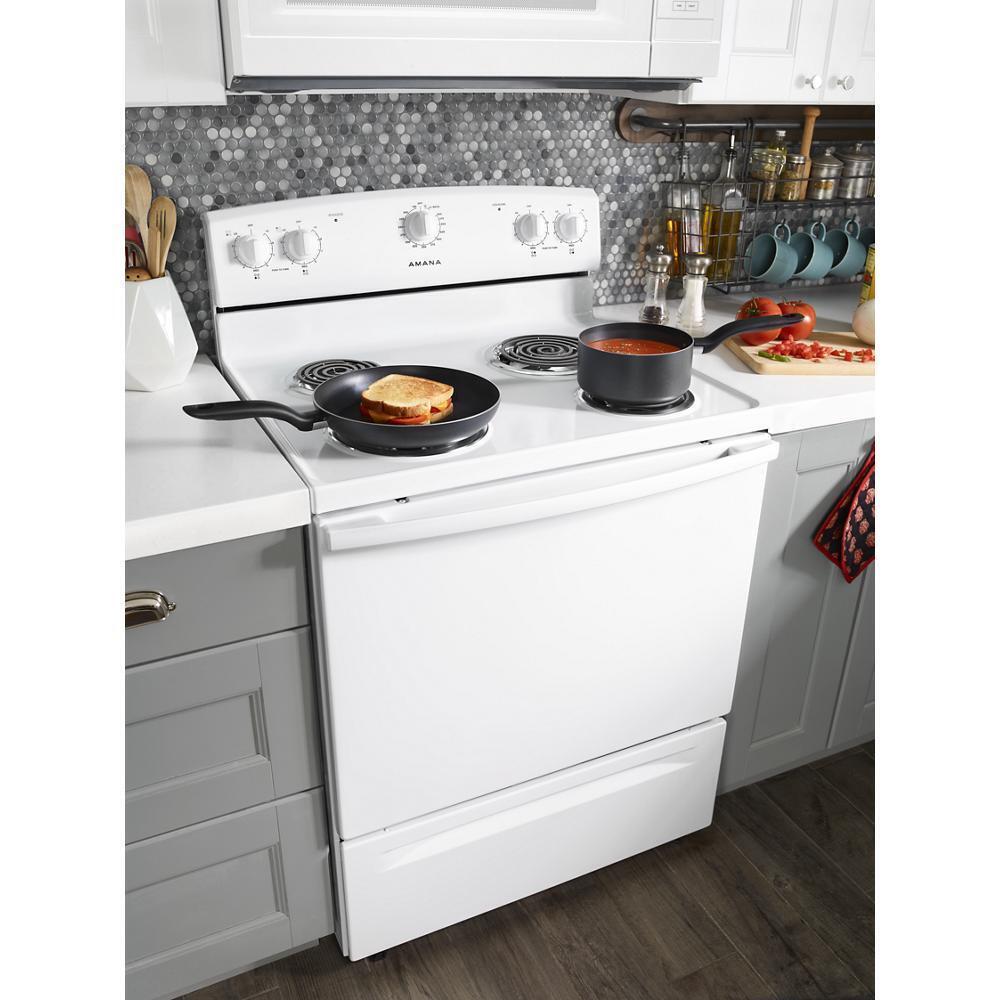 Amana ACR2303MFW 30-inch Amana® Electric Range with Warm Hold