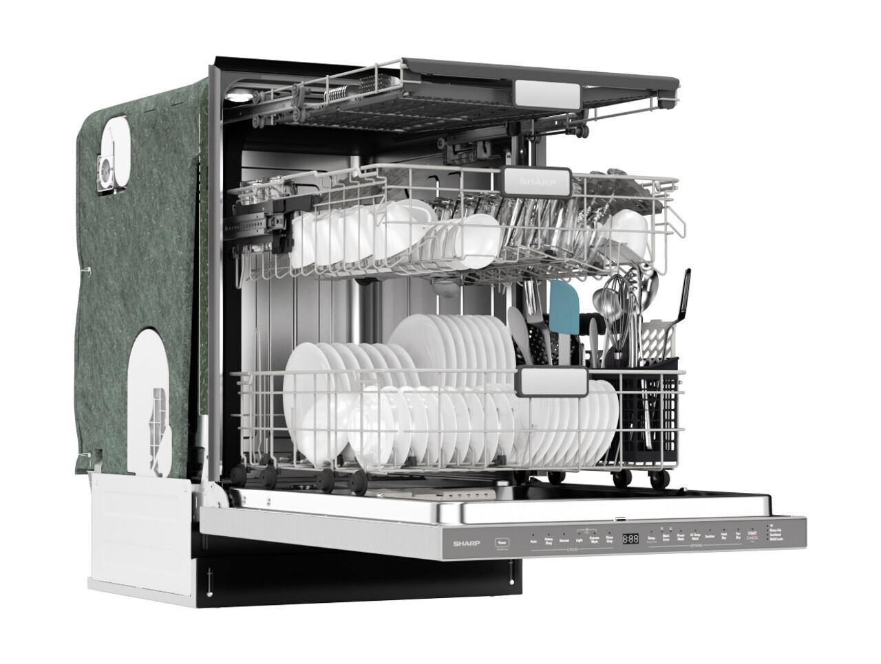 Sharp SDW6767HS 24 in. Slide-In Smart 45 dB Dishwasher