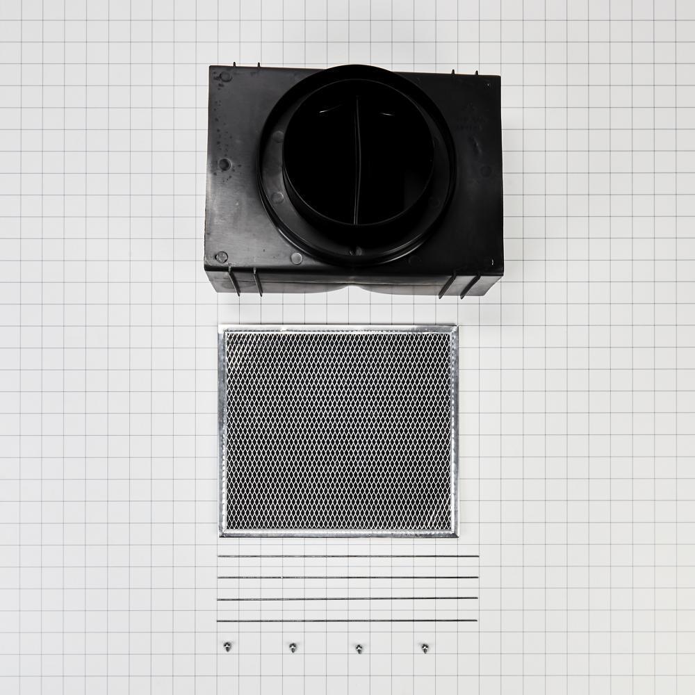 Whirlpool W11430929 Range Island Hood Recirculation Kit - Silver (Includes Two Charcoal Filters, Four Clips, and One Deflector Damper)