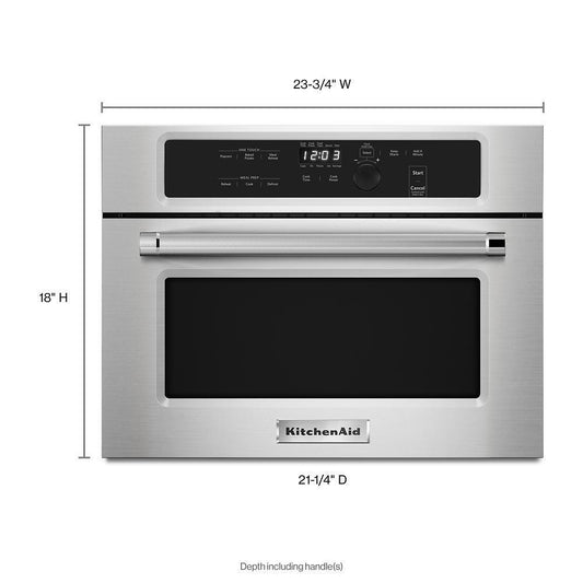 Kitchenaid KMBS104ESS 24" Built In Microwave Oven with 1000 Watt Cooking