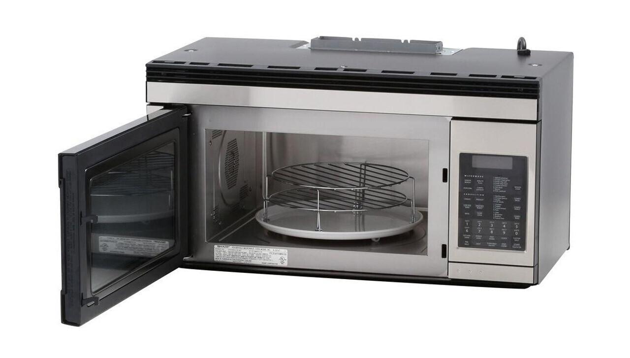 Sharp R1874TY 1.1 cu. ft. 850W Sharp Stainless Steel Over-the-Range Convection Microwave Oven