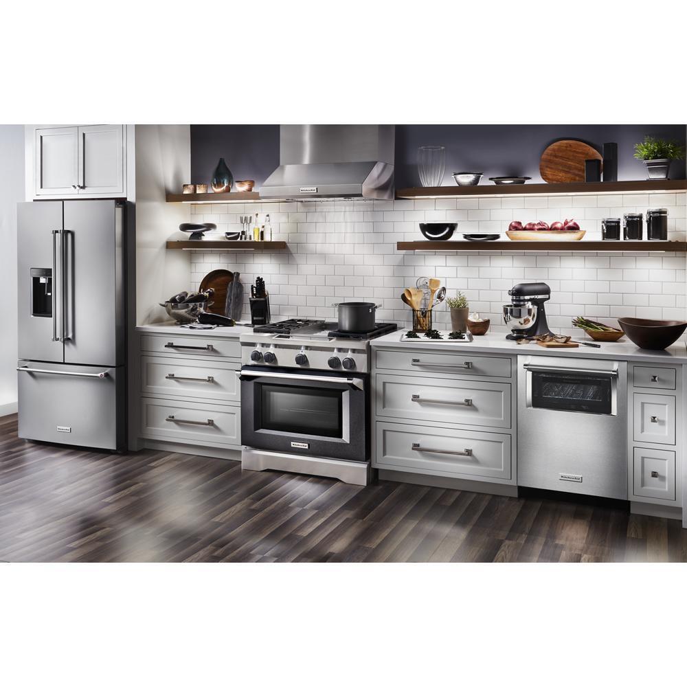 Kitchenaid KRFC704FPS 23.8 cu. ft. 36" Counter-Depth French Door Platinum Interior Refrigerator with PrintShield™ Finish