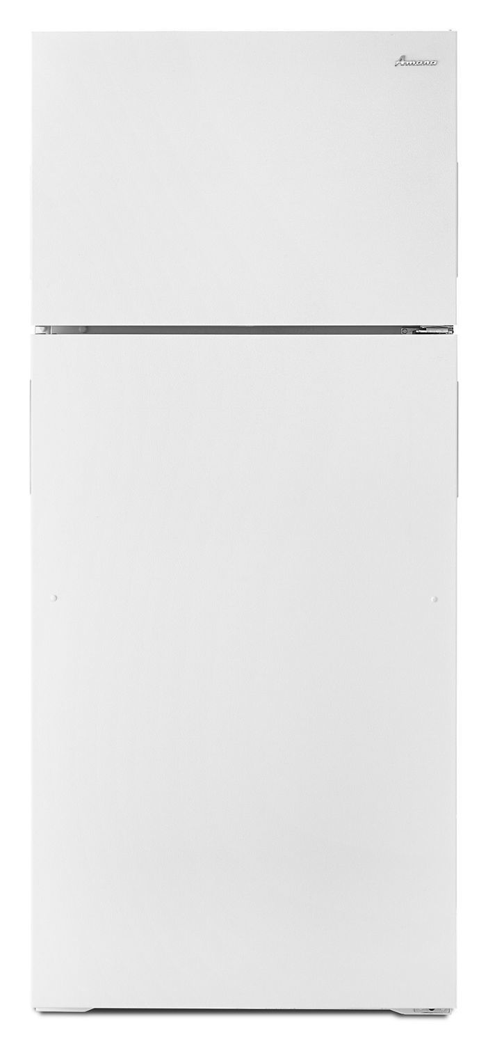 Amana 28-inch Top-Freezer Refrigerator with Gallon Door Storage Bins White