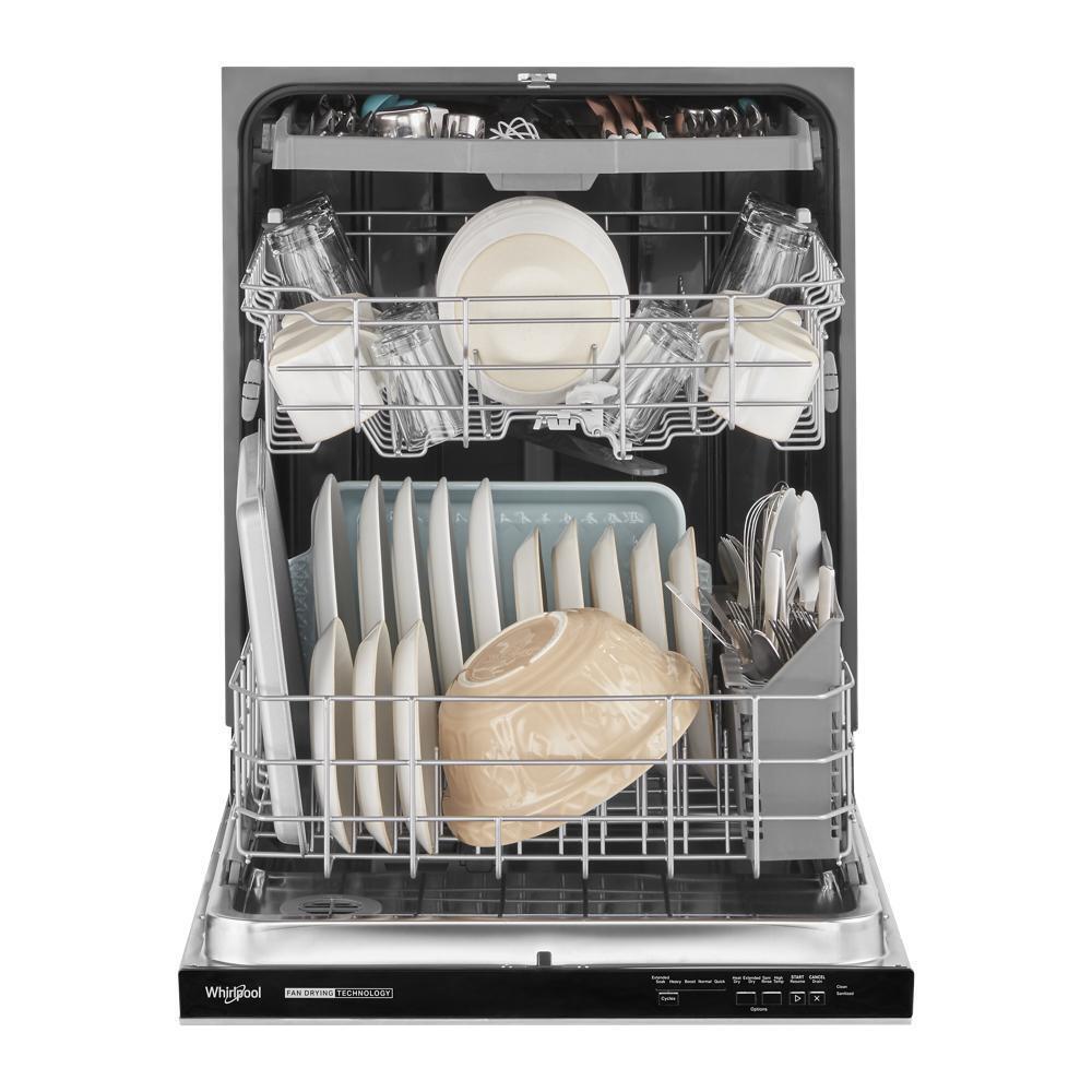 Whirlpool Quiet Dishwasher with 3rd Rack and Pocket Handle