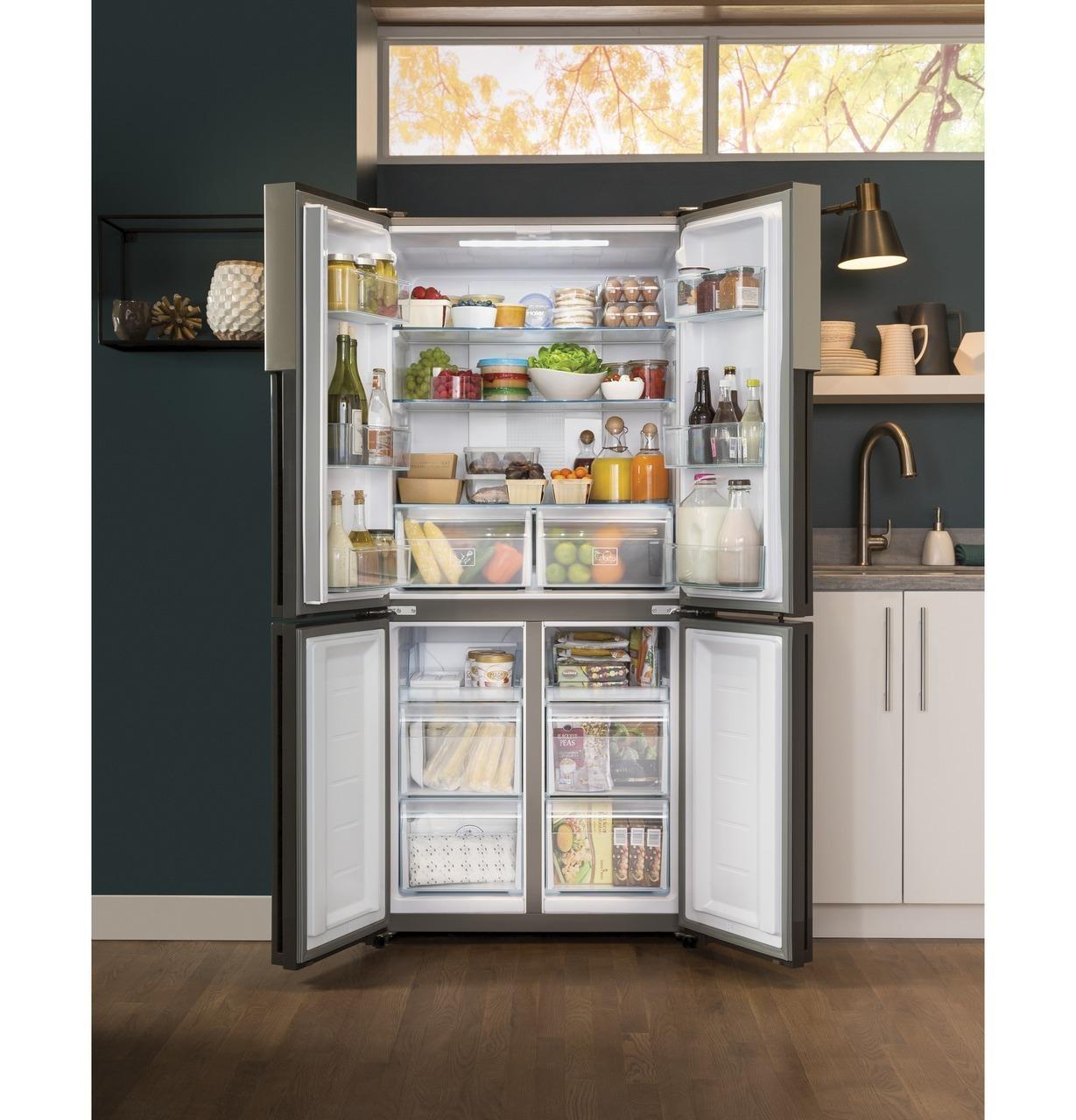 QHE16HYPFS Haier ENERGY STAR® 16.8 Cu. Ft. Quad Door Refrigerator