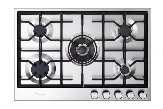 VDGCT530FSS Verona 30" Designer Gas Cooktop-Brass Burners SS
