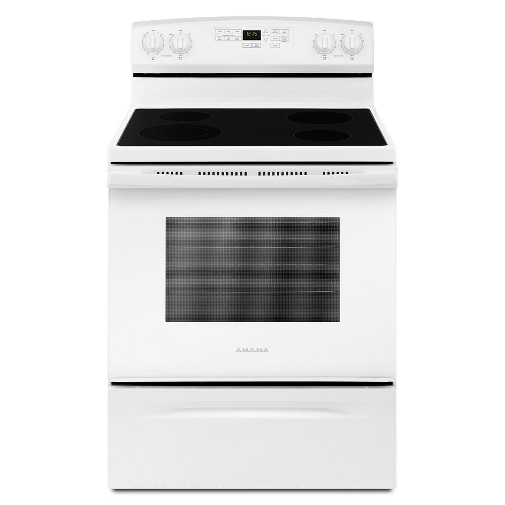 Amana AER6603SFW 30-inch Amana® Electric Range with Extra-Large Oven Window