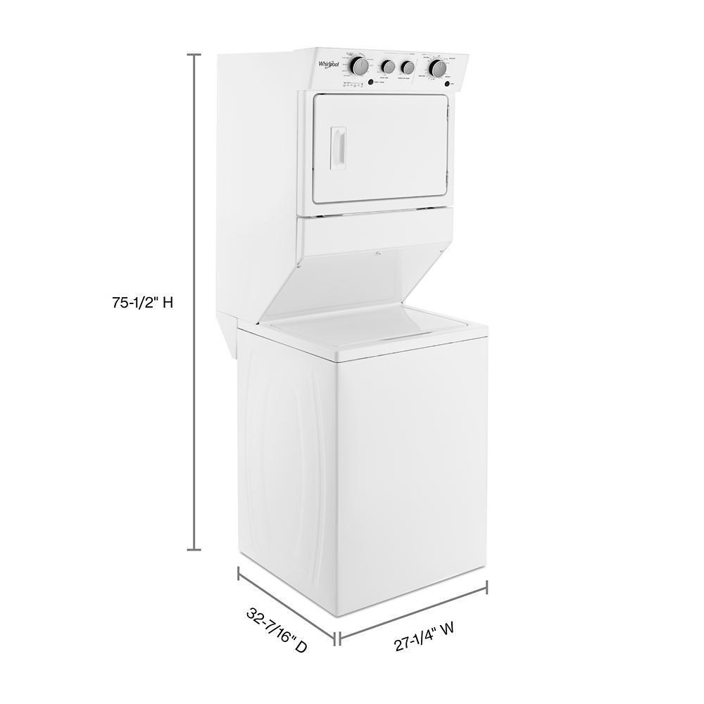 Whirlpool WET4027HW 3.5 cu.ft Electric Stacked Laundry Center 9 Wash cycles and AutoDry™