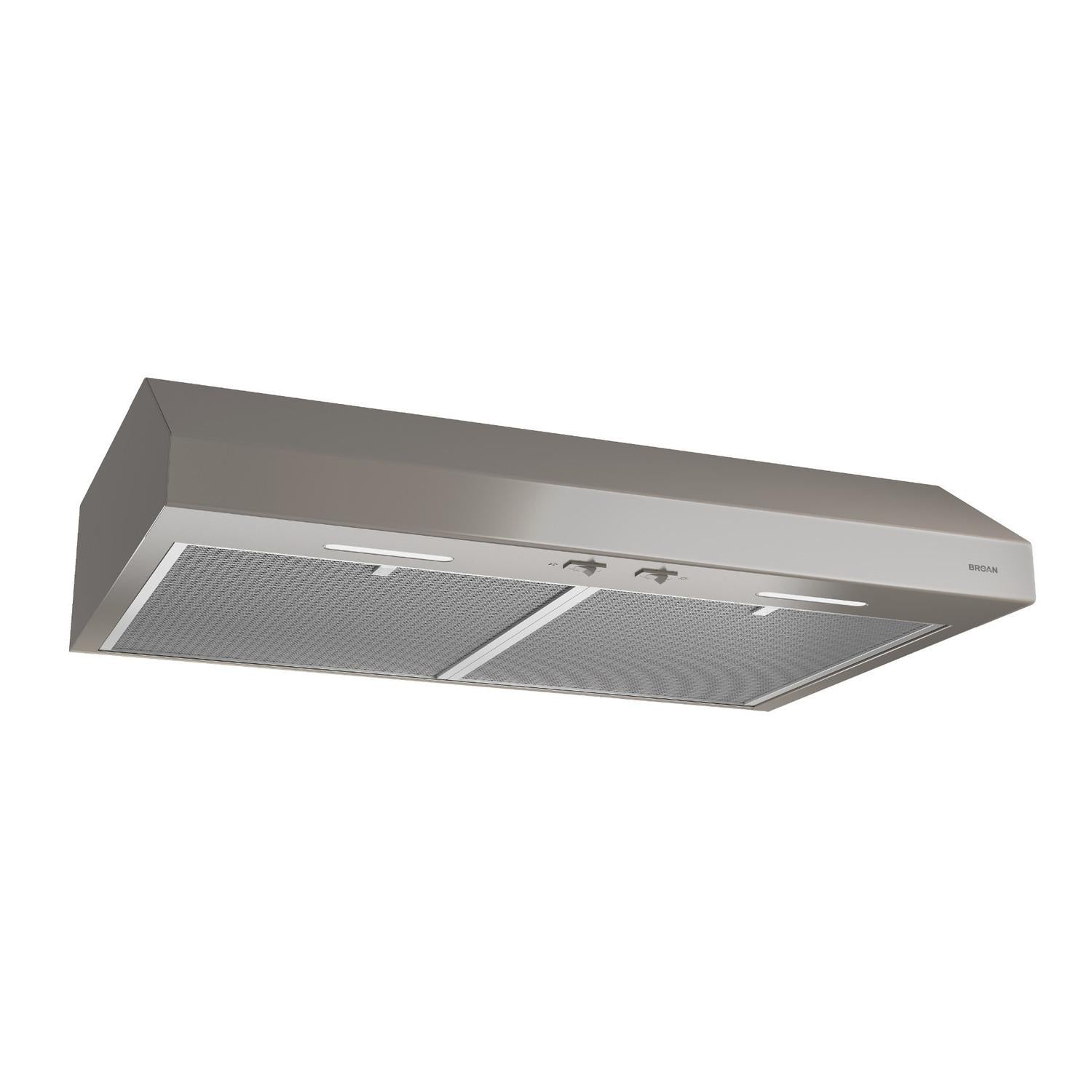 Broan® 30-Inch Convertible Under-Cabinet Range Hood, ENERGY STAR®, 300 Max Blower CFM, Slate