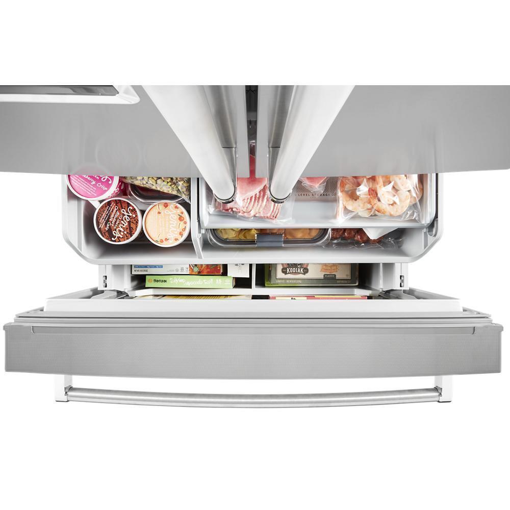 Kitchenaid KRFC704FPS 23.8 cu. ft. 36" Counter-Depth French Door Platinum Interior Refrigerator with PrintShield™ Finish