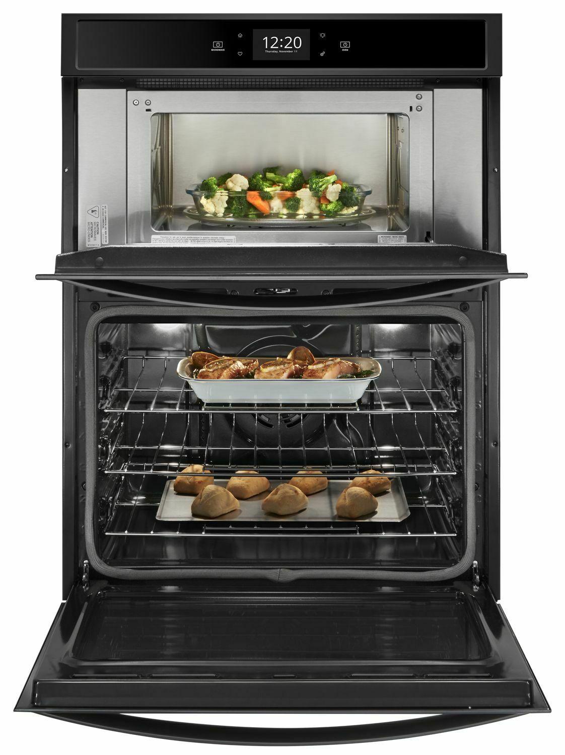Whirlpool 6.4 cu. ft. Smart Combination Wall Oven with Touchscreen - Black