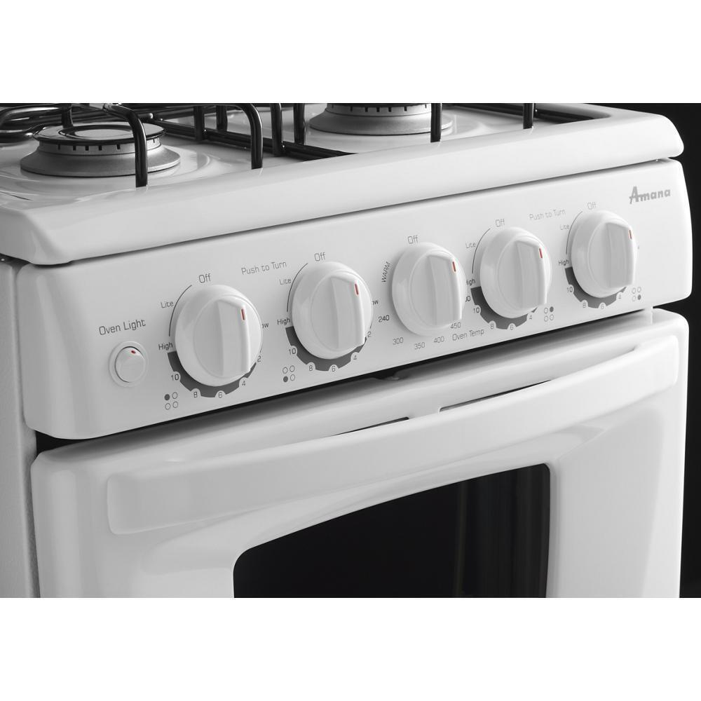 Amana 20-inch Gas Range with Compact Oven Capacity