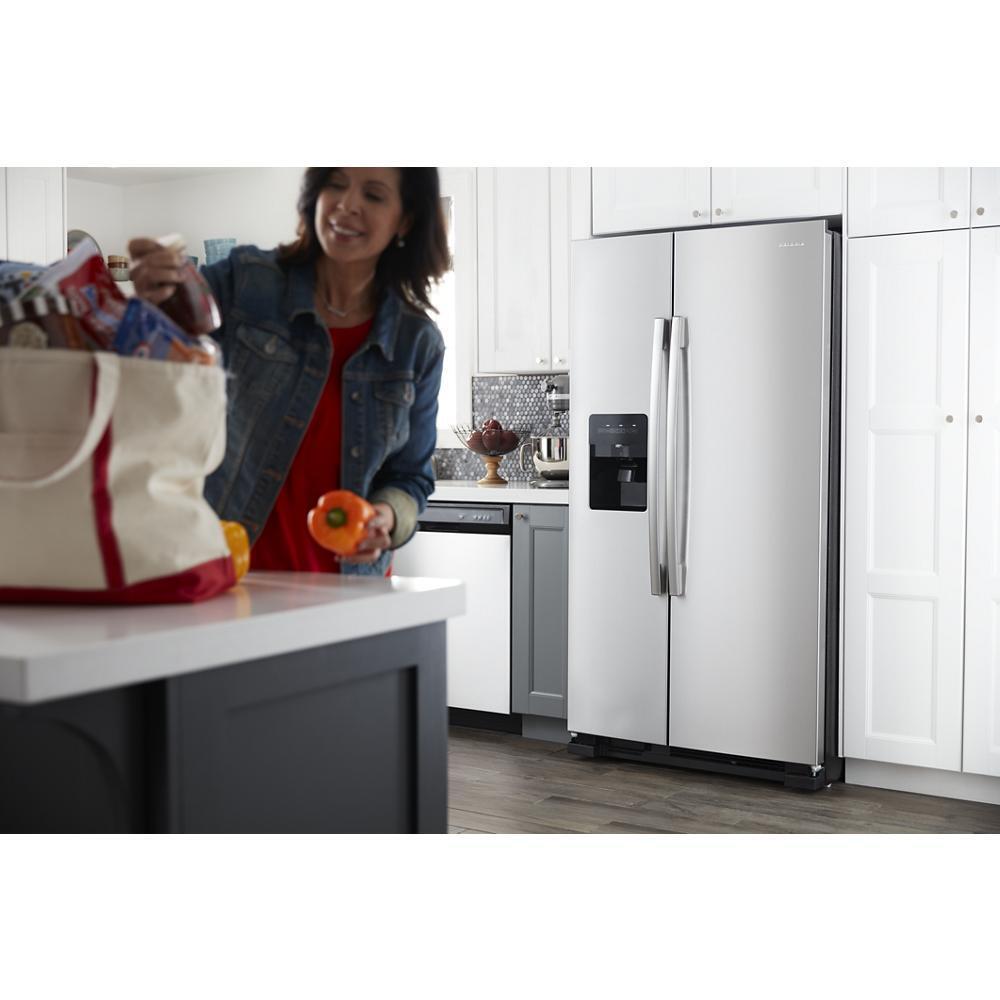 Amana ASI2575GRS 36-inch Wide Side-by-Side Refrigerator with Dual Pad External Ice and Water Dispenser - 25 Cu. Ft.