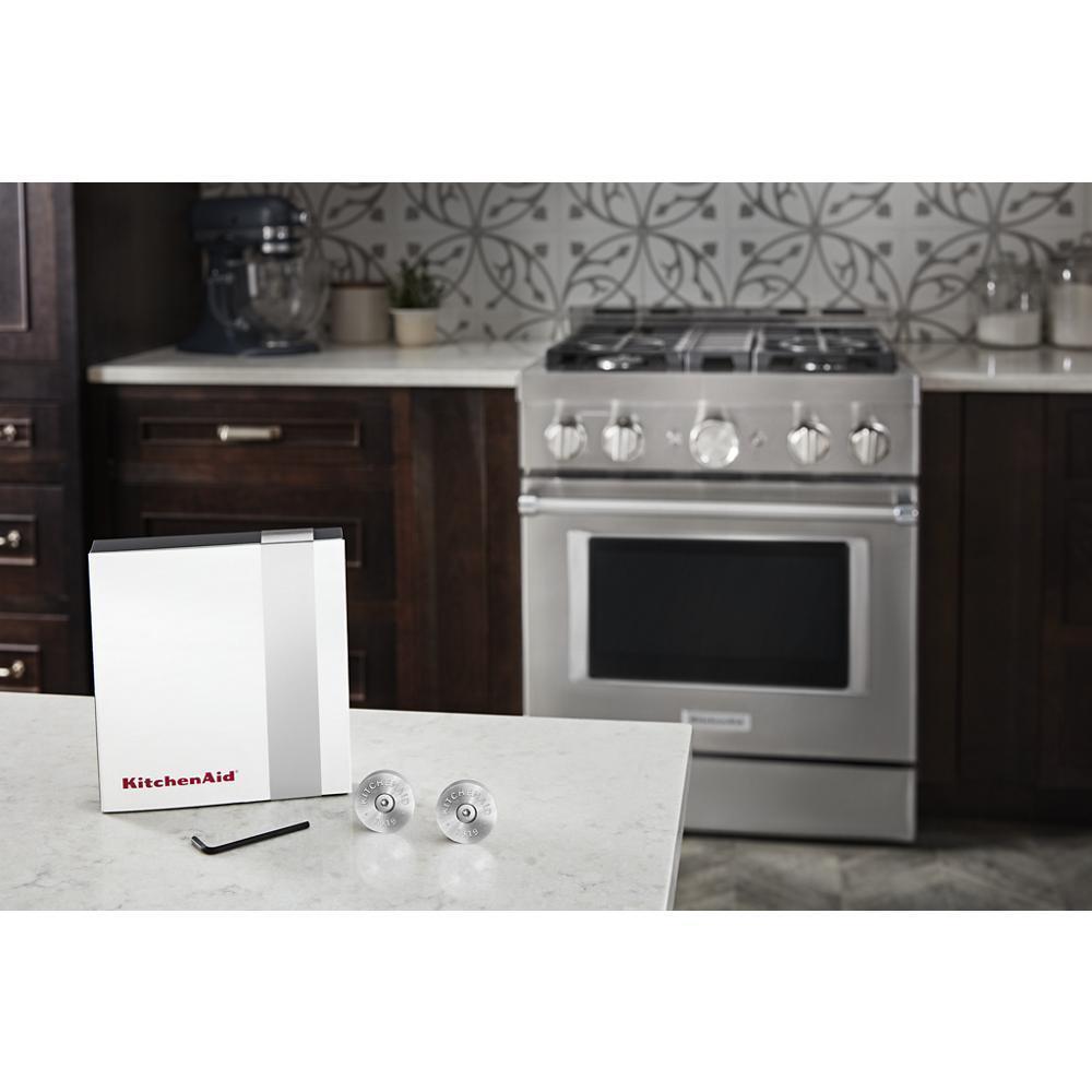 Whirlpool W11368841SI KitchenAid® Commercial-Style Range Handle Medallion Kit