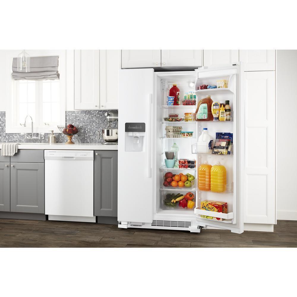 Amana ASI2575GRW 36-inch Wide Side-by-Side Refrigerator with Dual Pad External Ice and Water Dispenser - 25 Cu. Ft.