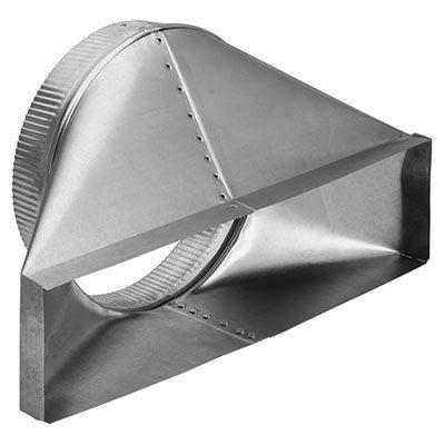 Broan 427 10" Round Horizontal Transition for Range Hoods and Bath Ventilation Fans