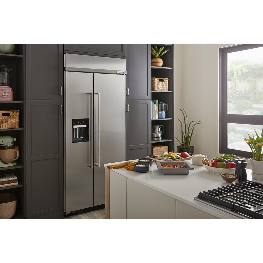 Kitchenaid KURR314KSS 24" Undercounter Refrigerator with Glass Door and Shelves with Metallic Accents