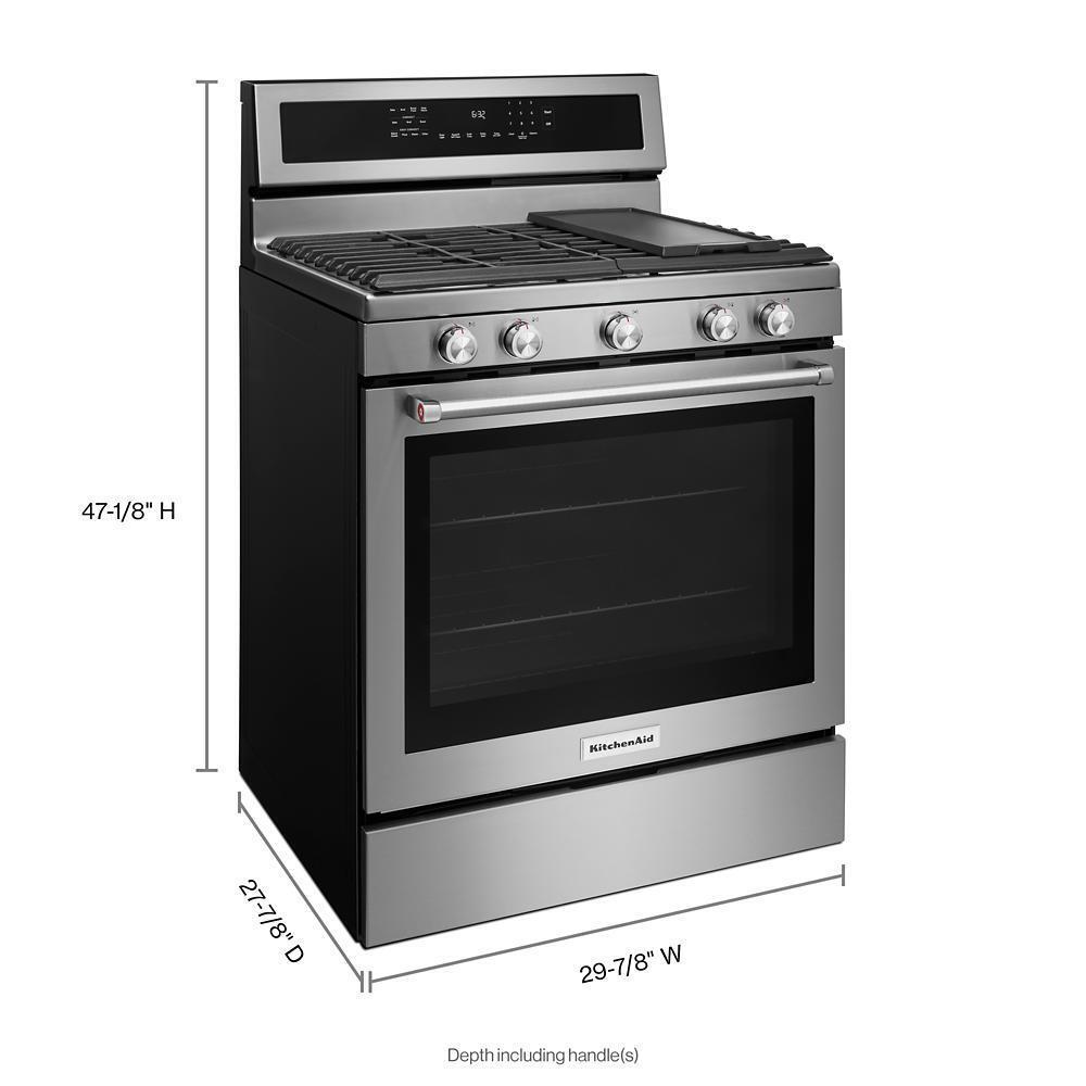 Kitchenaid KFGG500ESS 30-Inch 5-Burner Gas Convection Range