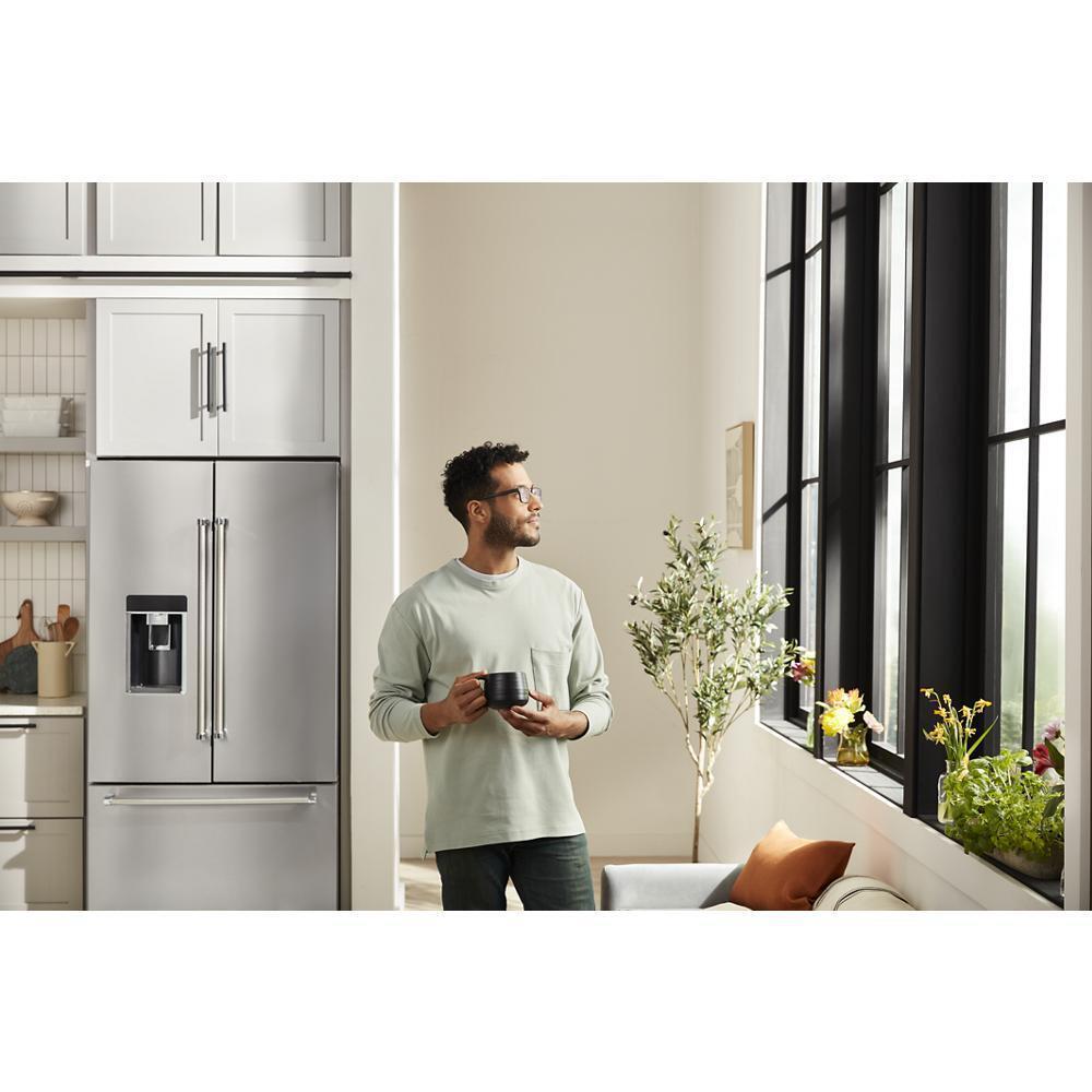 Kitchenaid 23.8 cu. ft. 36" Counter-Depth French Door Platinum Interior Refrigerator with PrintShield™ Finish