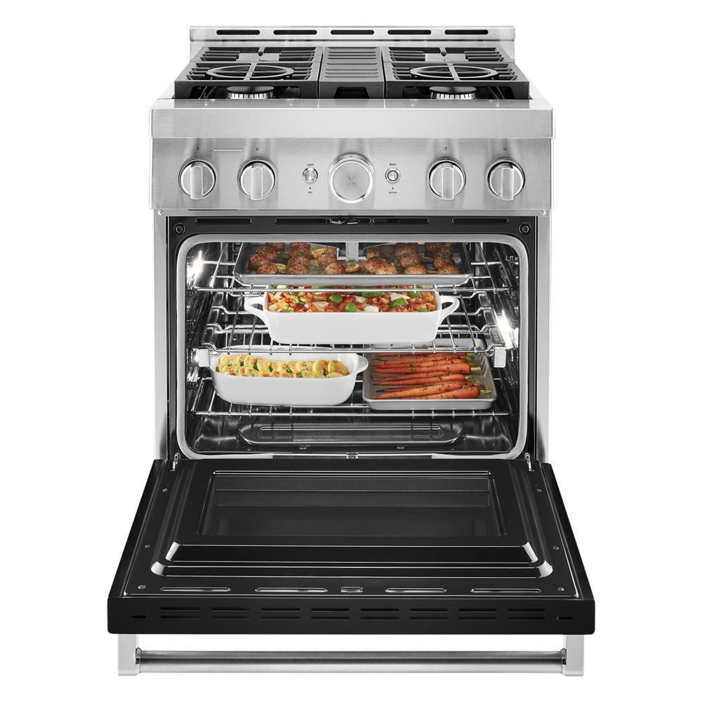 KFGC500JBK KitchenAid® 30'' Smart Commercial-Style Gas Range with 4 Burners