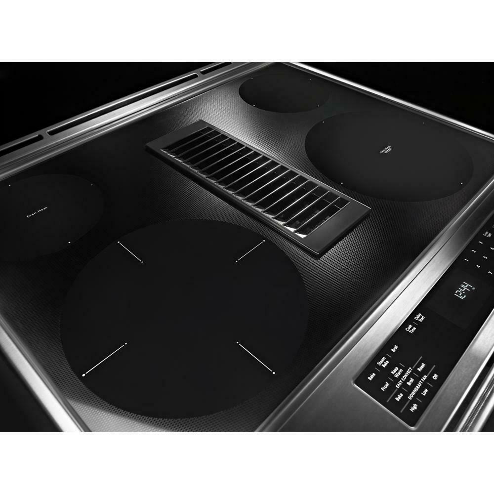 Kitchenaid 30-Inch 4-Element Electric Downdraft Slide-In Range