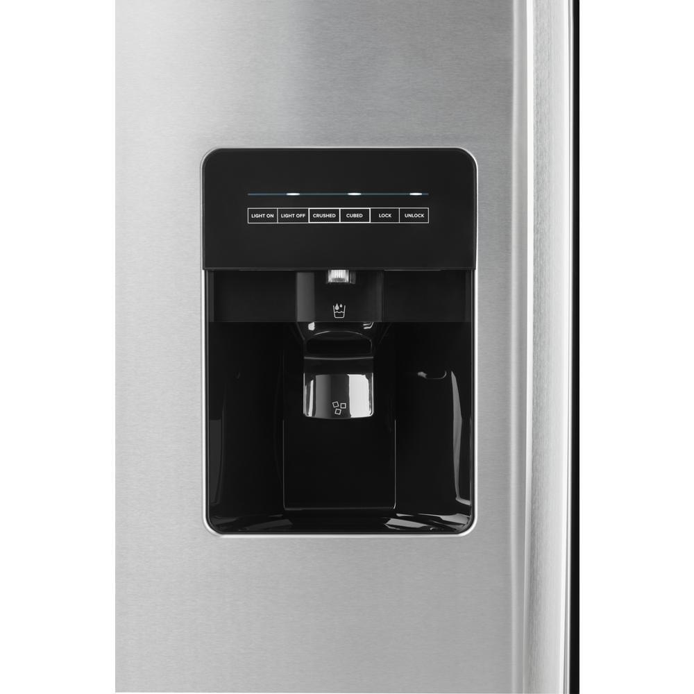 Amana ASI2575GRS 36-inch Wide Side-by-Side Refrigerator with Dual Pad External Ice and Water Dispenser - 25 Cu. Ft.
