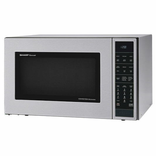 Sharp 1.5 cu. ft. 900W Sharp Stainless Steel Carousel Convection Microwave Oven