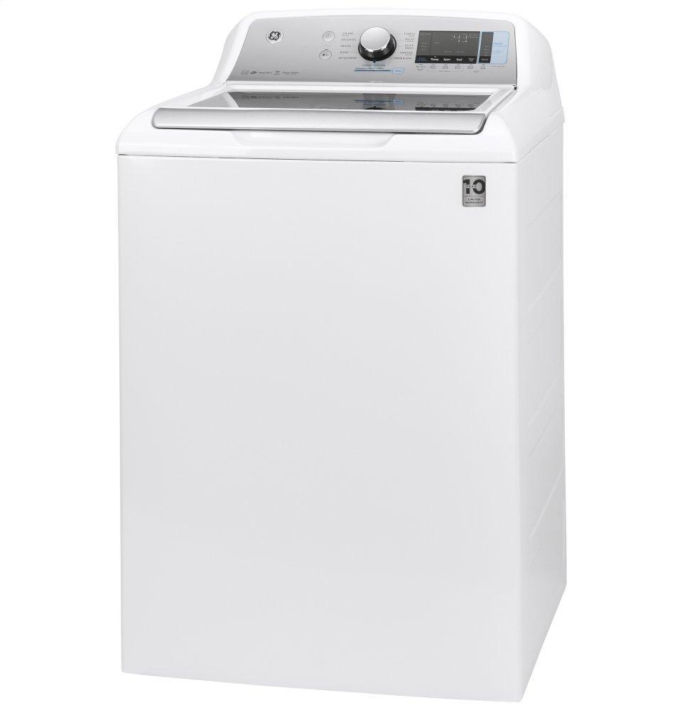 GE® 5.0 cu. ft. Capacity Smart Washer with Sanitize w/Oxi and SmartDispense