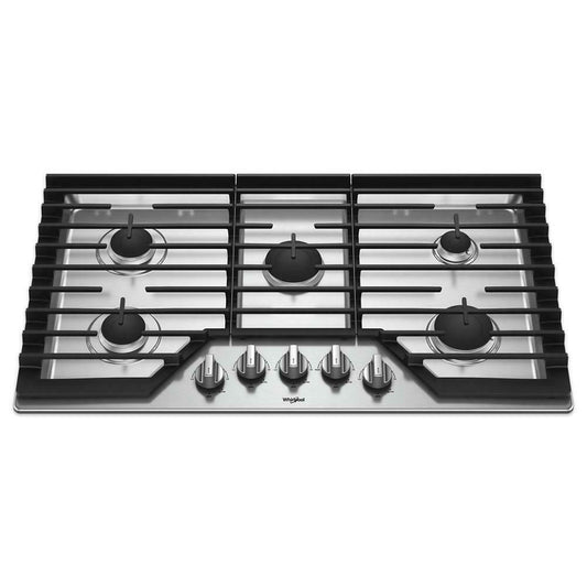 Whirlpool 36-inch Gas Cooktop with EZ-2-Lift™ Hinged Cast-Iron Grates