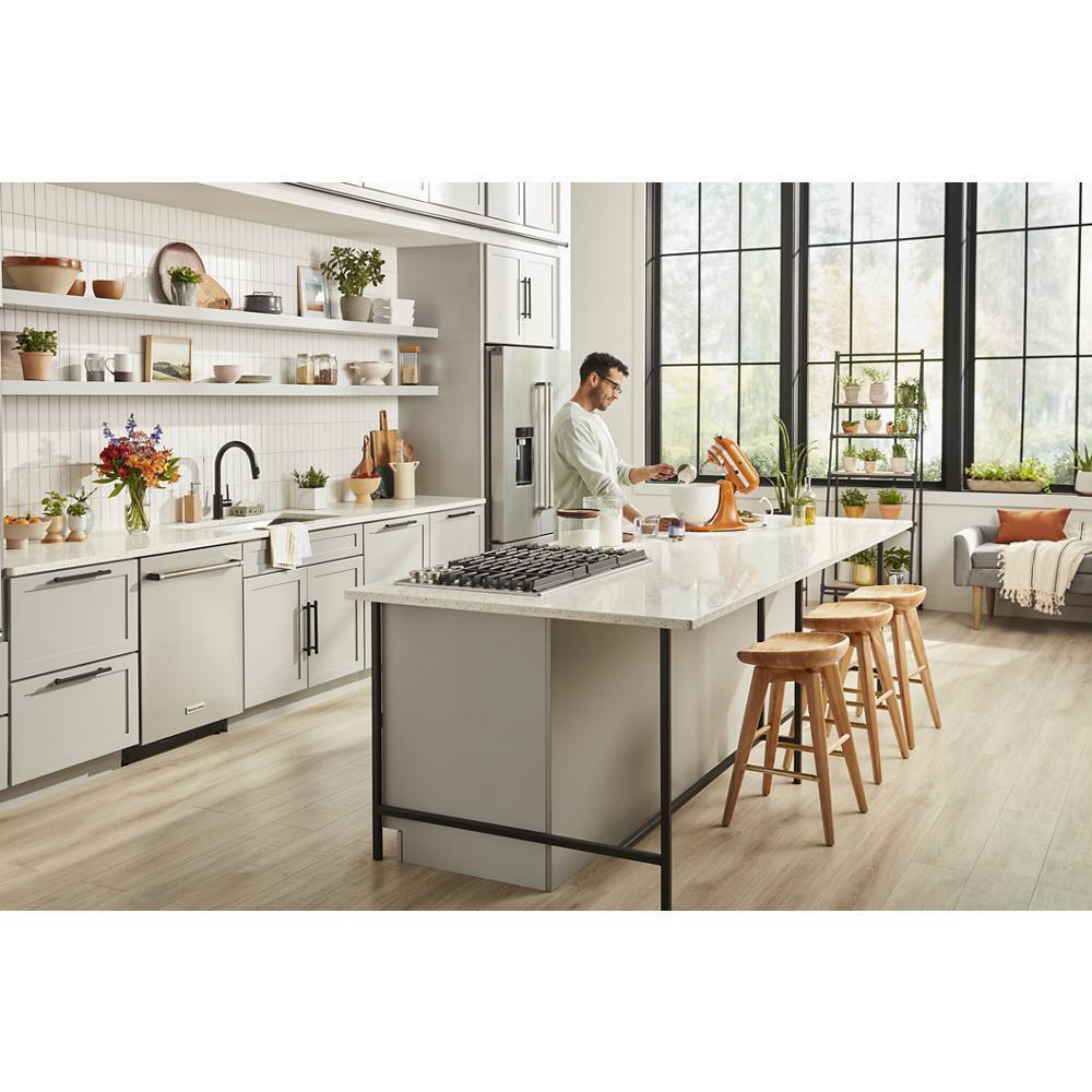 Kitchenaid 23.8 cu. ft. 36" Counter-Depth French Door Platinum Interior Refrigerator with PrintShield™ Finish