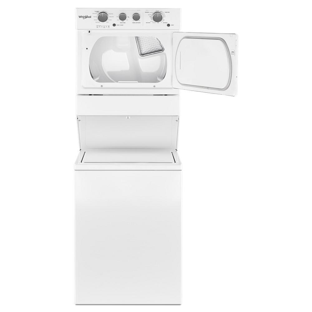 Whirlpool WETLV27HW 3.5 cu.ft Long Vent Electric Stacked Laundry Center 9 Wash cycles and AutoDry™