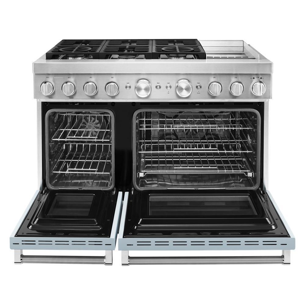 KFDC558JMB KitchenAid® 48'' Smart Commercial-Style Dual Fuel Range with Griddle