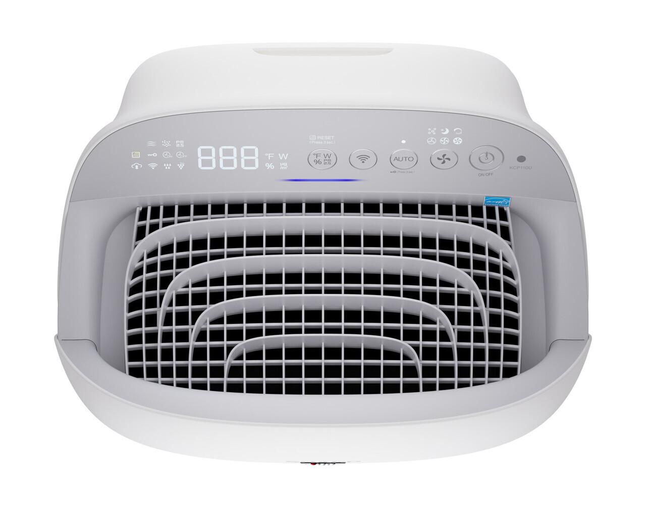 KCP110UW Sharp Smart Plasmacluster Ion Air Purifier with True HEPA + Humidifier for Extra Large Rooms