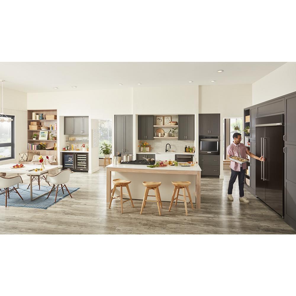 Kitchenaid KURR314KBS 24" Undercounter Refrigerator with Glass Door and Shelves with Metallic Accents and PrintShield™ Finish